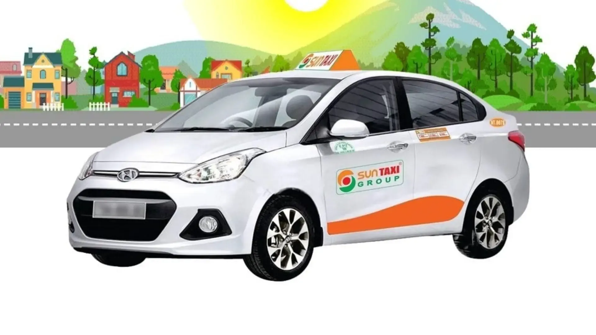 Di chuyển bằng xe taxi từ Lý Sơn